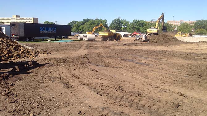 Crews break ground